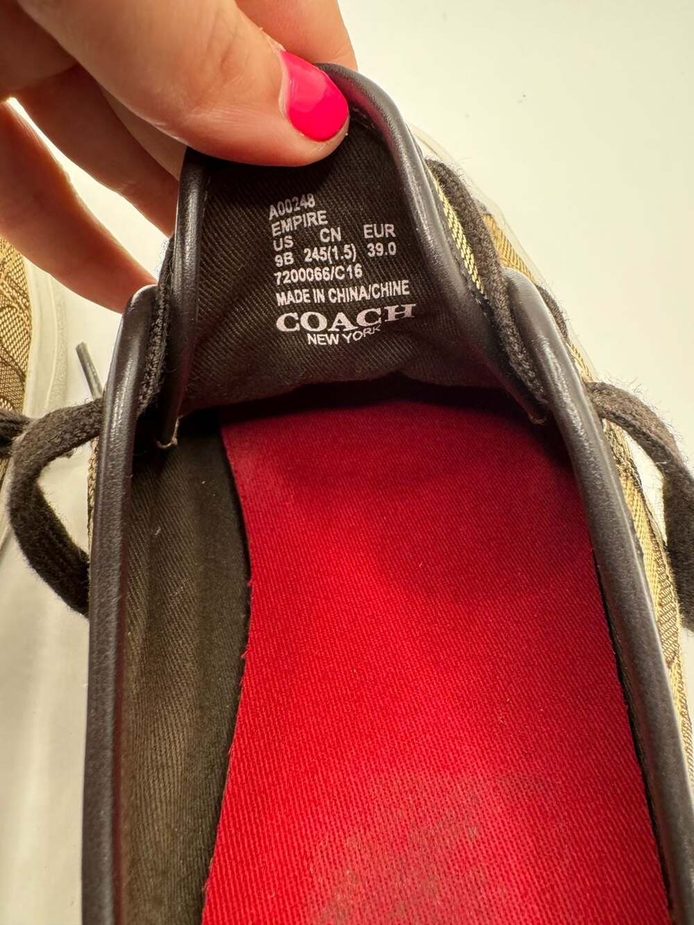 Coach Empire Signature Canvas Low Top Sneakers 9 - Picture 10 of 10